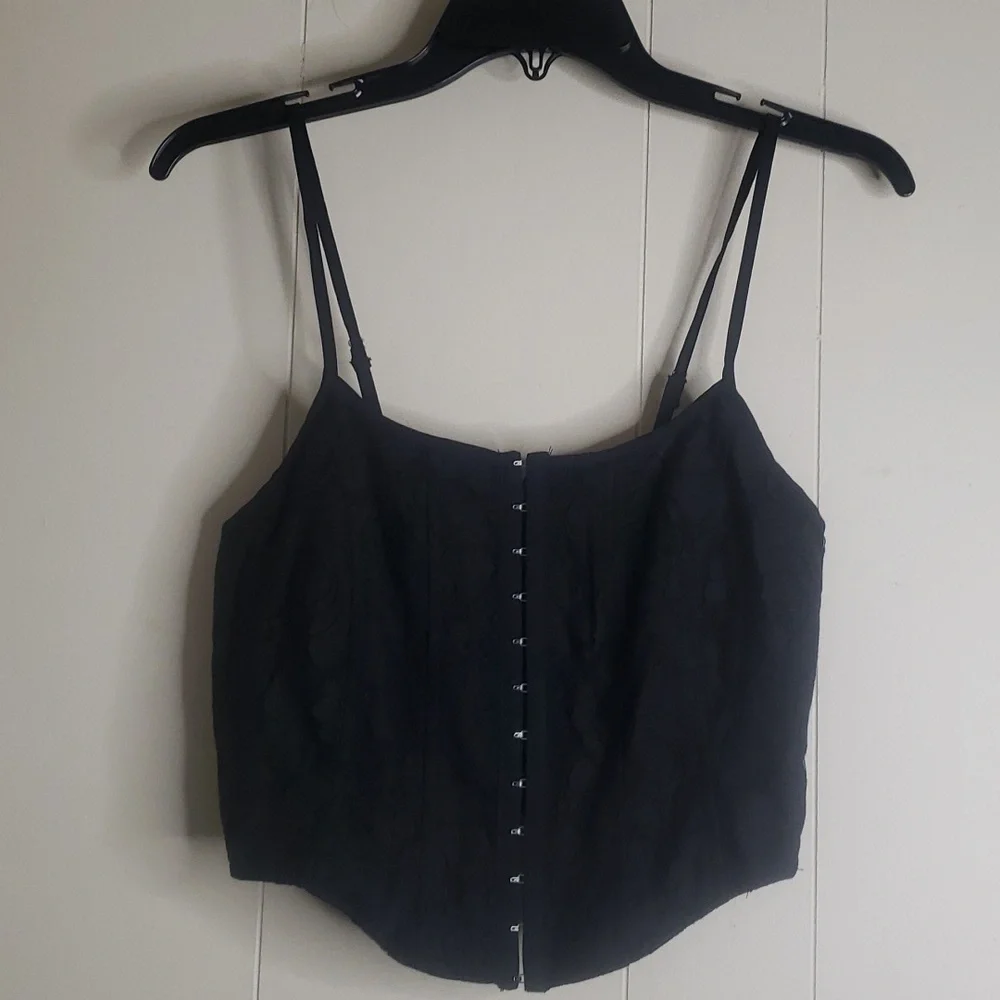 Women's Lace Black Corset Top Wild Fable Small - Picture 2 of 6